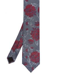 Ted Baker Daffy Semi-Plain Floral Silk Tie at Bloomingdales